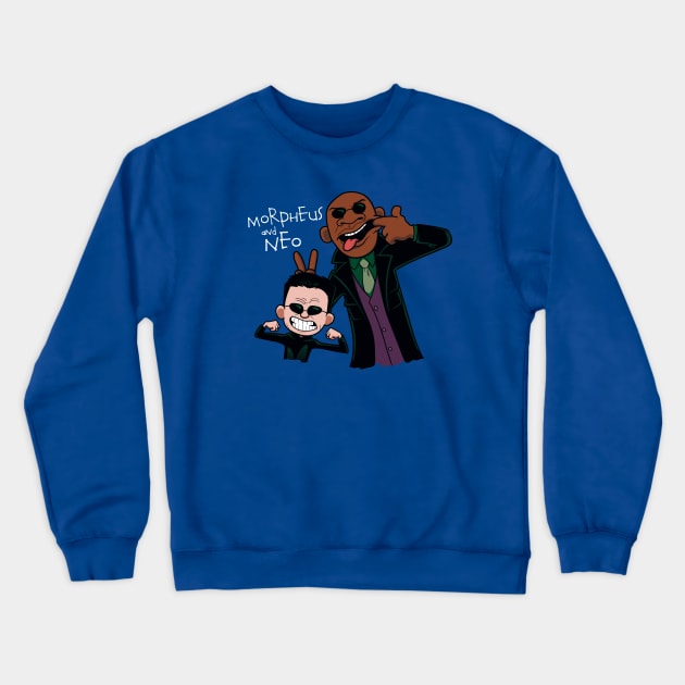 Morpheus and Neo Crewneck Sweatshirt by jasesa